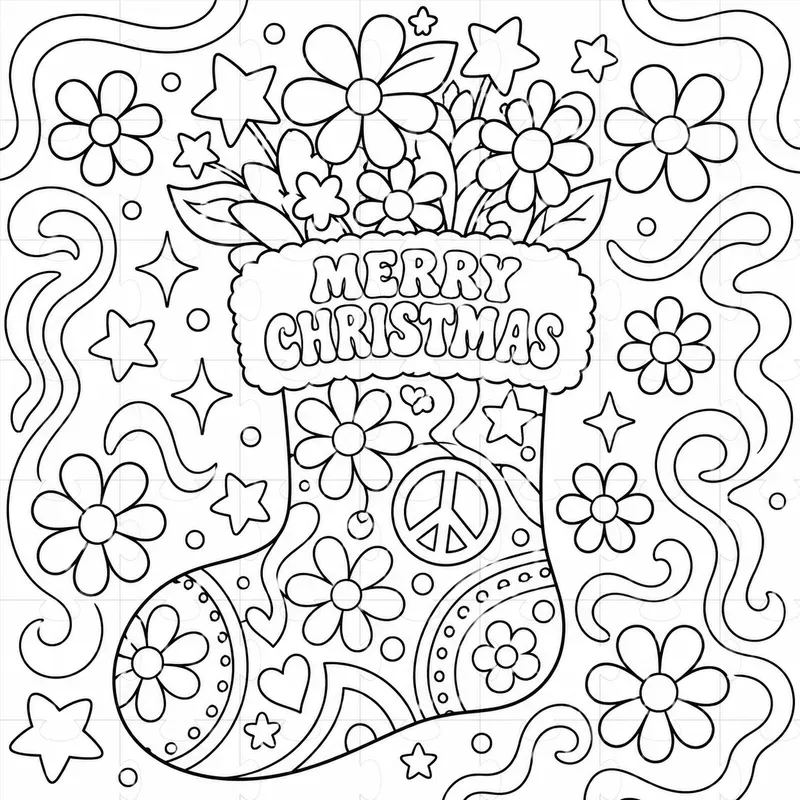 Retro Christmas Colorings