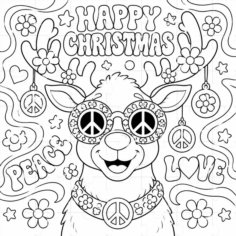 Retro Christmas Colorings