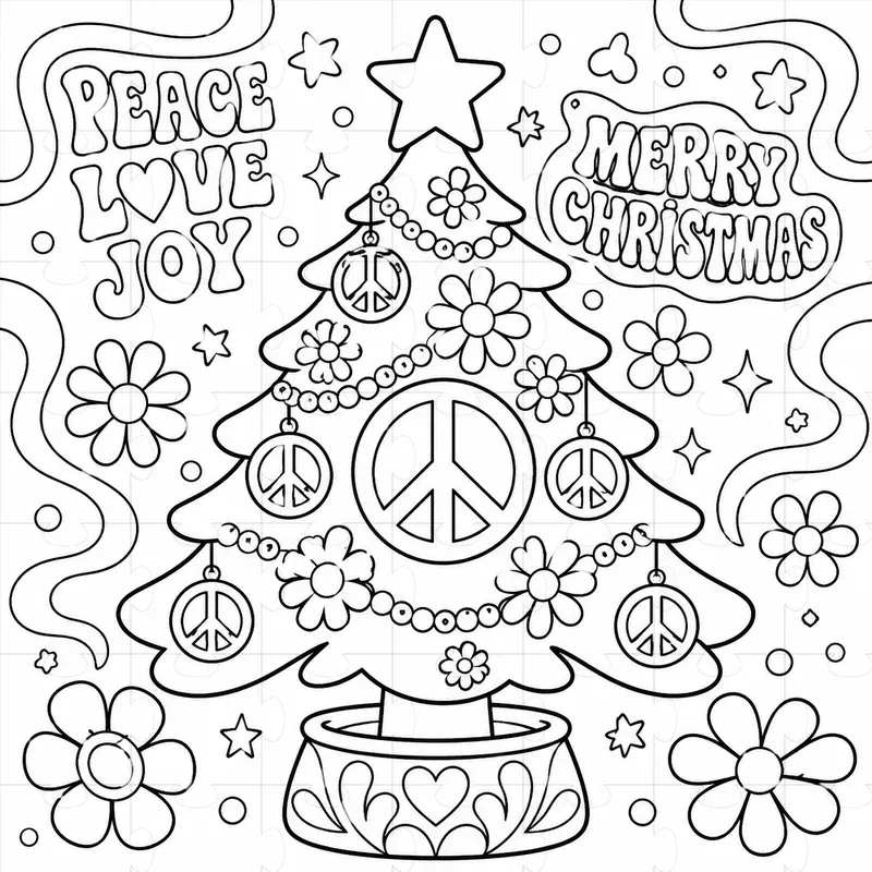 Retro Christmas Colorings