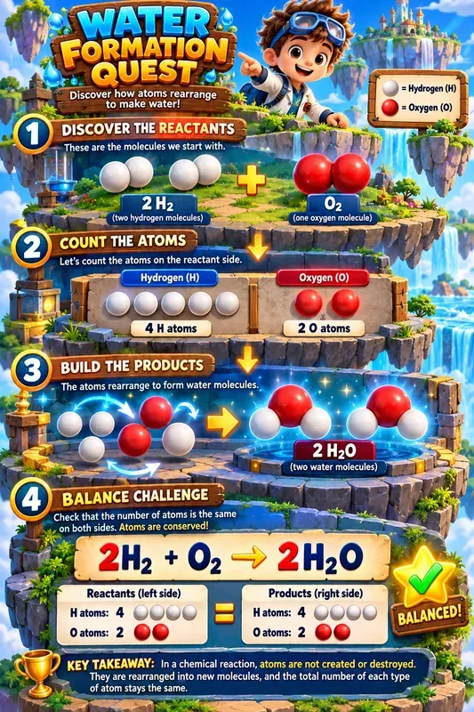 3D Chemical Equation Game Infographics
