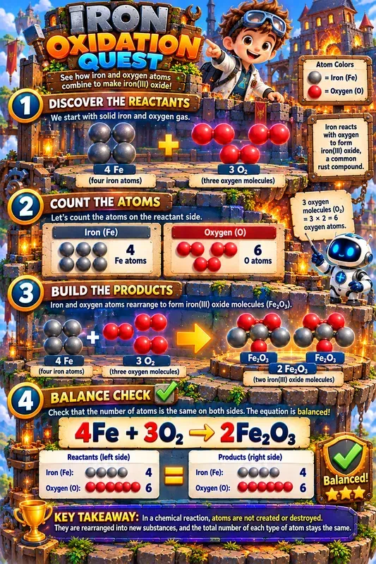 3D Chemical Equation Game Infographics