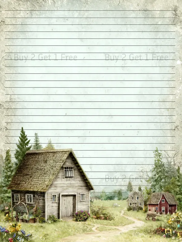 Summer Shabby Farmhouse Plain Papers
