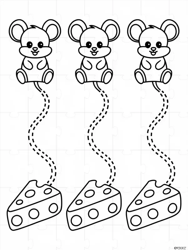 Simple Tracing Matching And Coloring Pages