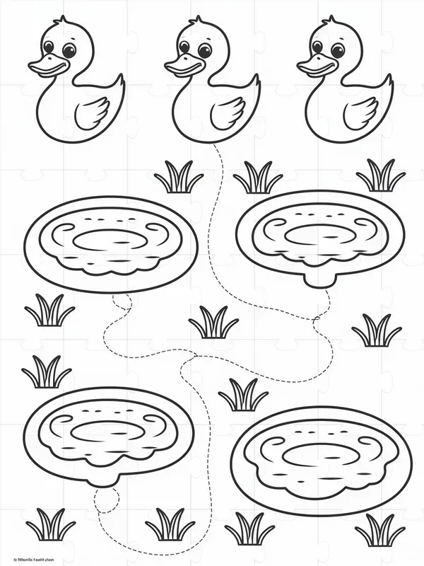 Simple Tracing Matching And Coloring Pages