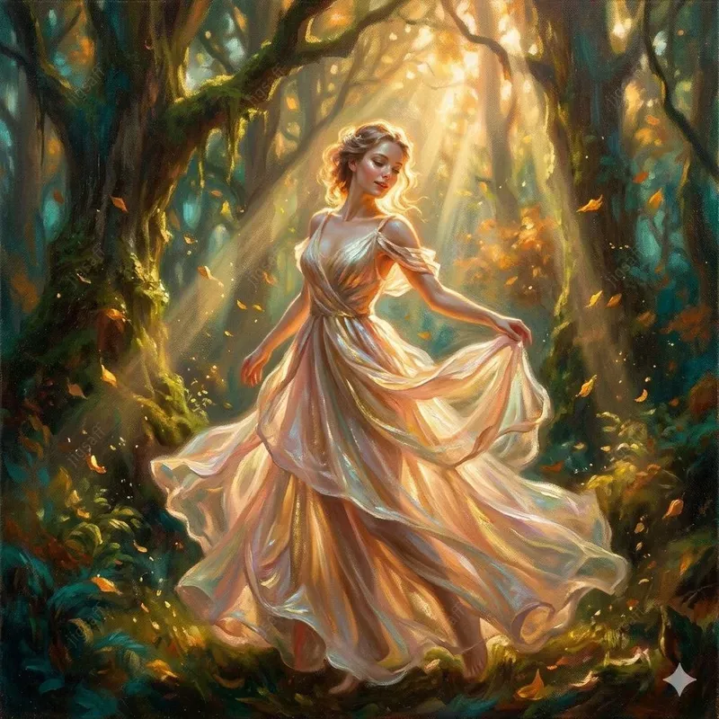 Ethereal Luminous Cinematic Oil Paintings