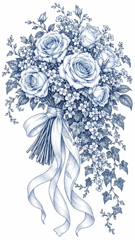 Blue Garden Royal Wedding Cliparts