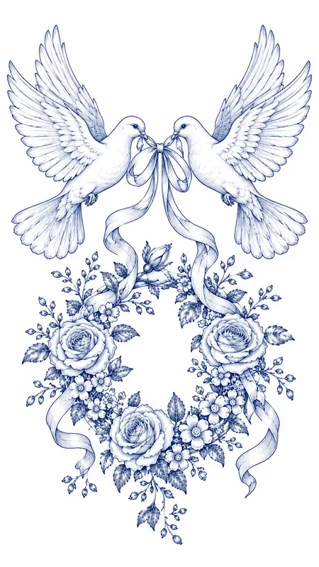 Blue Garden Royal Wedding Cliparts