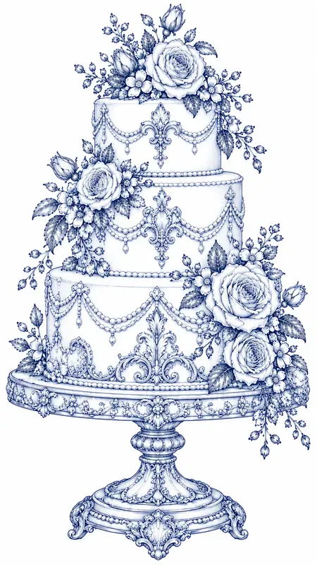 Blue Garden Royal Wedding Cliparts