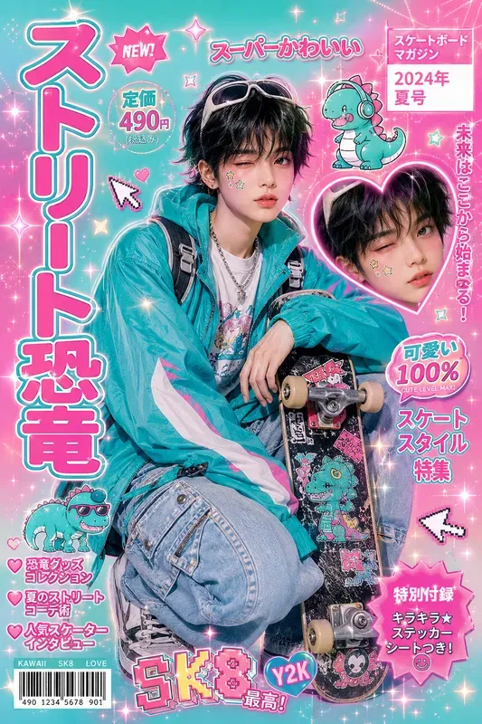 Y2k Kawaii Purikura Magazine Covers
