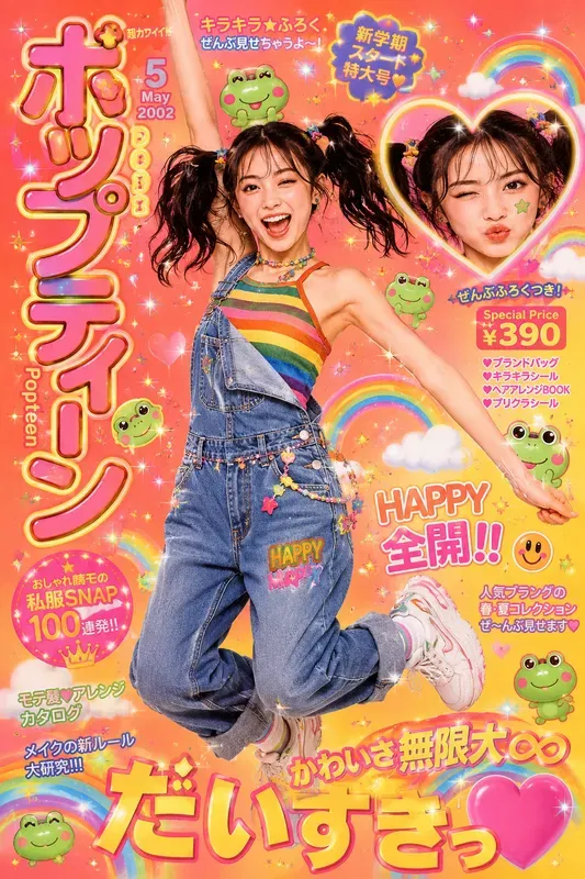 Y2k Kawaii Purikura Magazine Covers