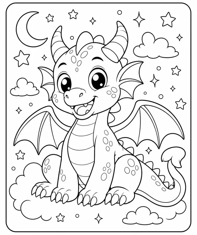 Fantasy Creature Coloring Book Pages