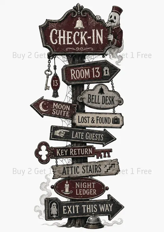 Whimsical Western Signpost Sheets