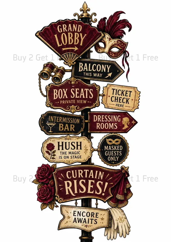 Whimsical Western Signpost Sheets