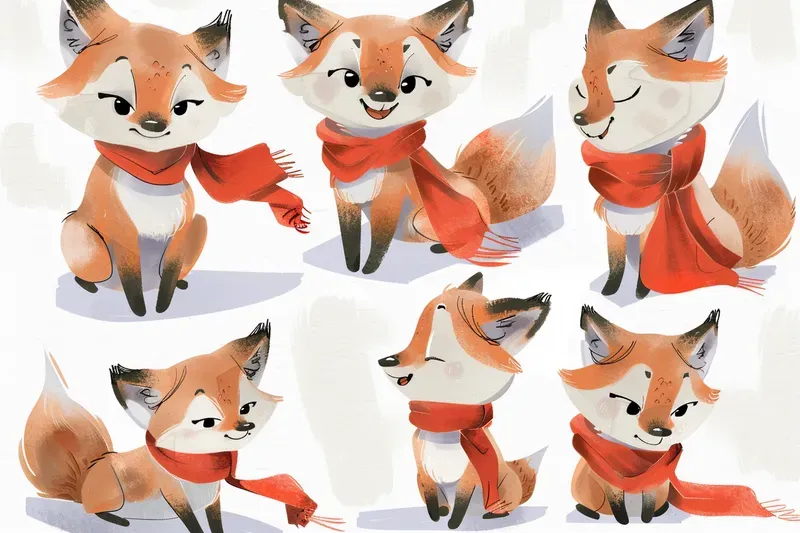 Storybook Character Pose Sheets