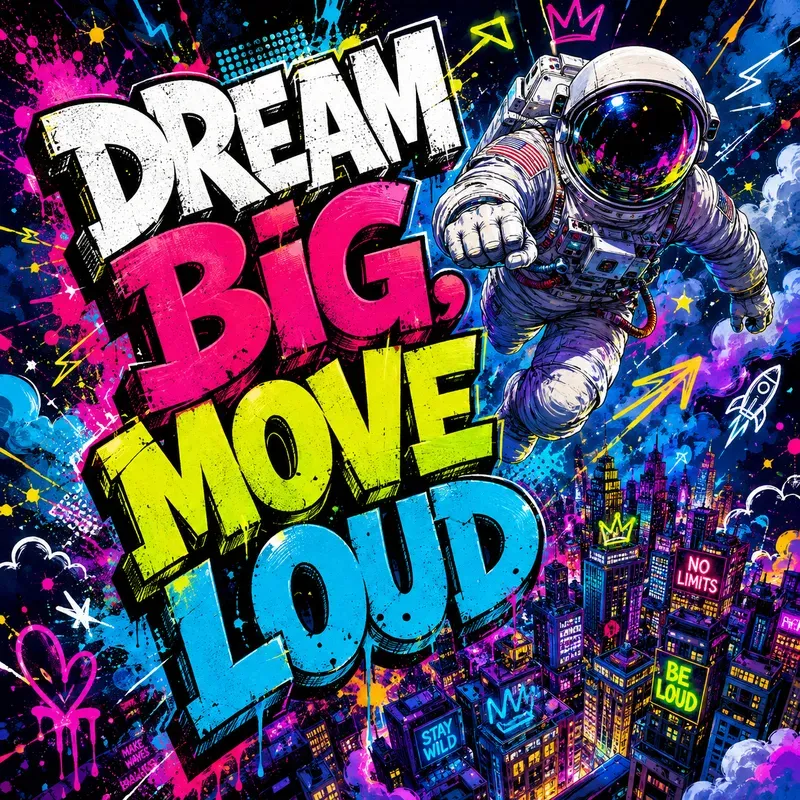 Neon Graffiti Motivation Posters