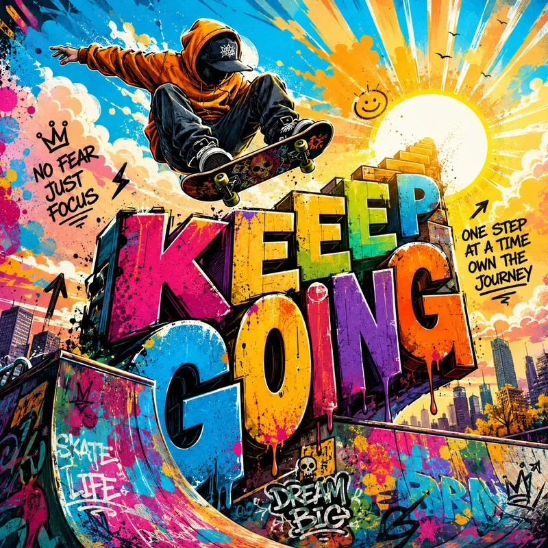 Neon Graffiti Motivation Posters