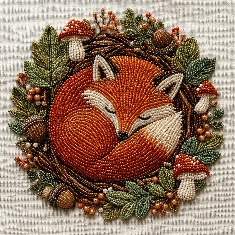 Whimsical Handmade Beaded Embroideries