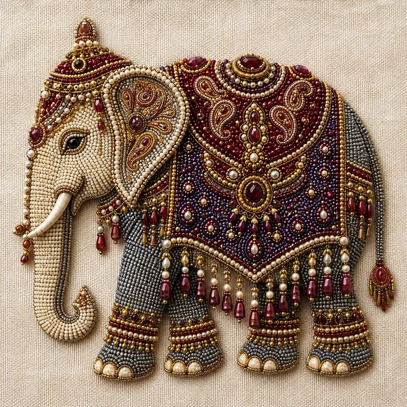 Whimsical Handmade Beaded Embroideries