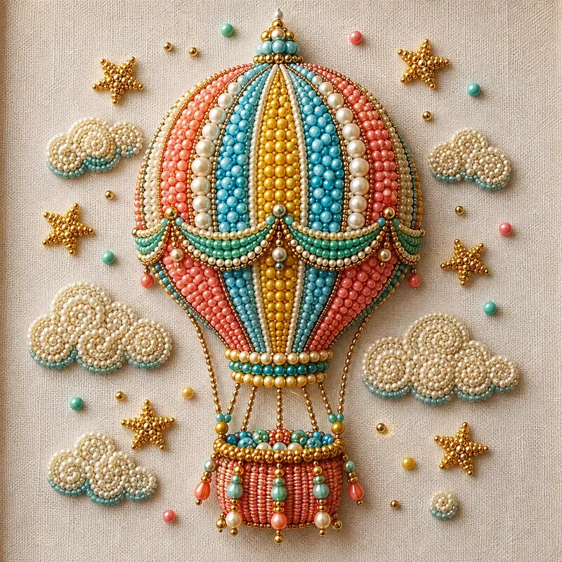 Whimsical Handmade Beaded Embroideries