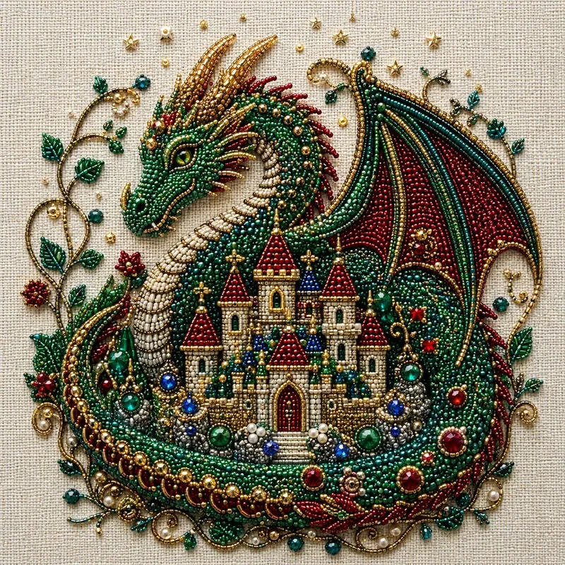 Whimsical Handmade Beaded Embroideries