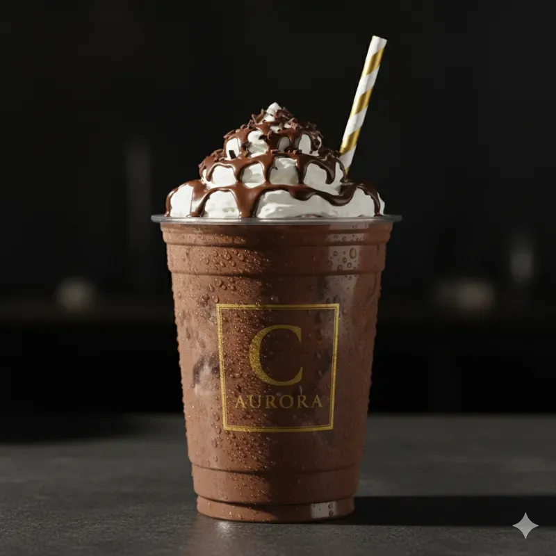 Branded Iced Drink Cups Realistic Ads