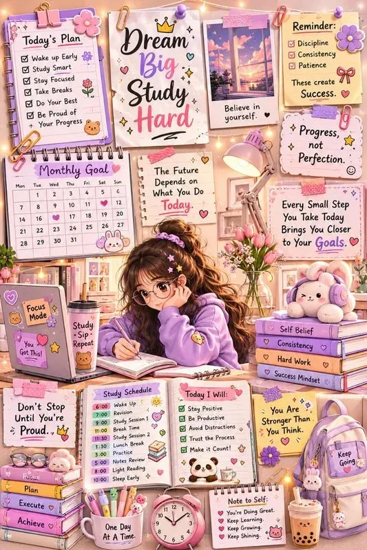 Cute Study Motivation Posters