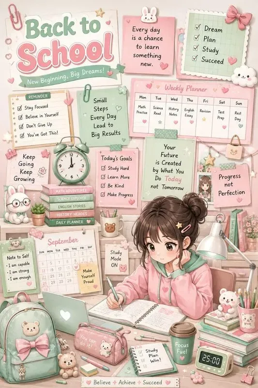 Cute Study Motivation Posters