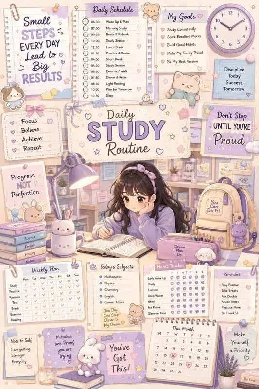 Cute Study Motivation Posters