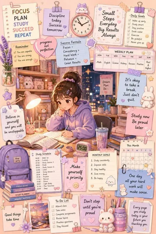 Cute Study Motivation Posters