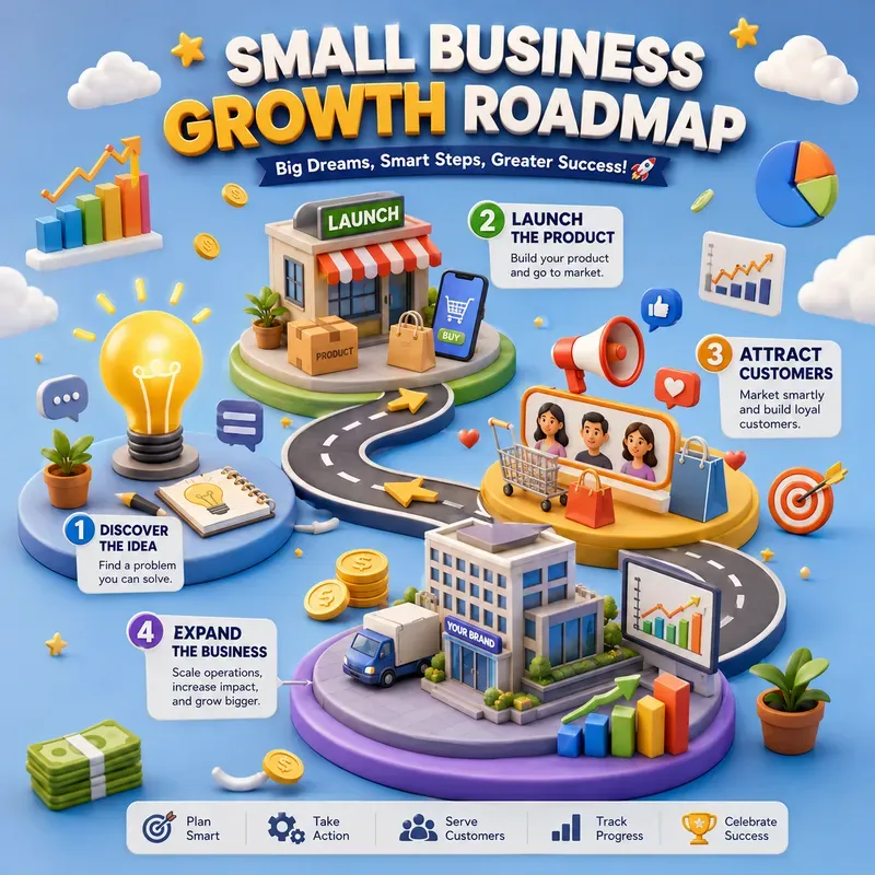 4step Journey Infographics