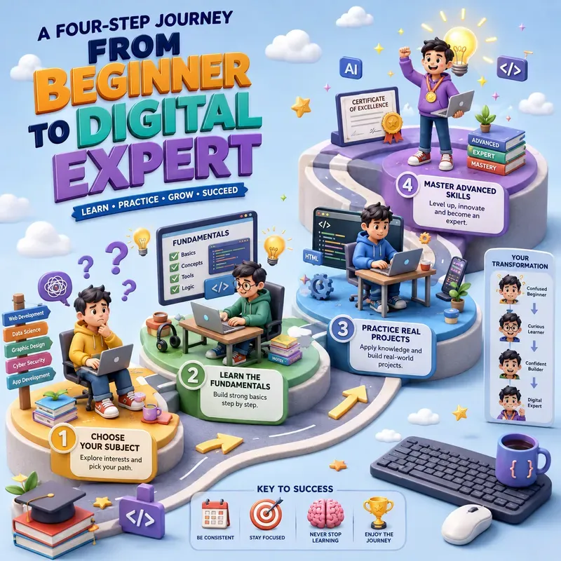 4step Journey Infographics