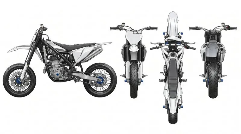 Motorcycle 3D Turnaround Sheets