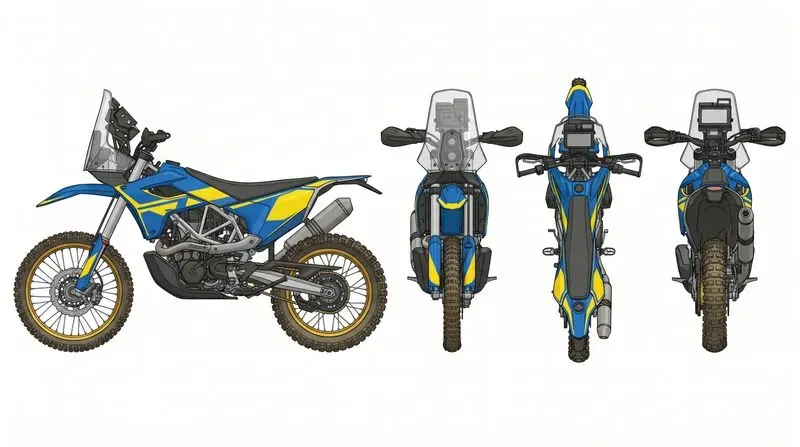 Motorcycle 3D Turnaround Sheets