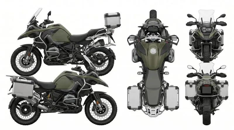 Motorcycle 3D Turnaround Sheets