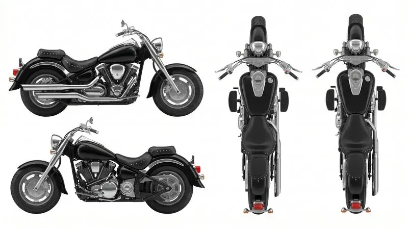 Motorcycle 3D Turnaround Sheets