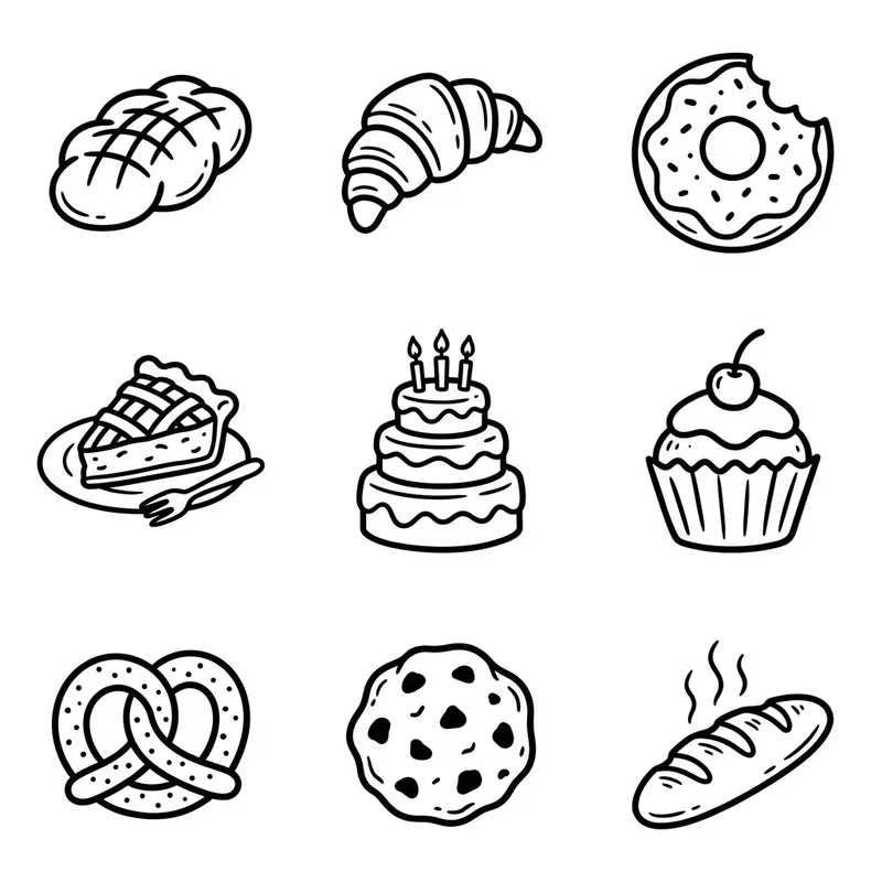 Whimsical 3x3 Doodle Icon Grid Packs