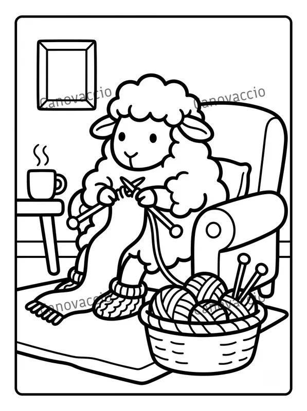 Bold Easy Cozy Hygge Coloring Pages