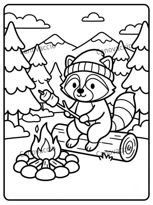 Bold Easy Cozy Hygge Coloring Pages