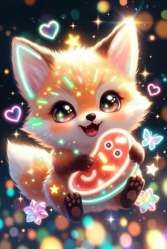 Cute Neon Kawaii Animal Generator