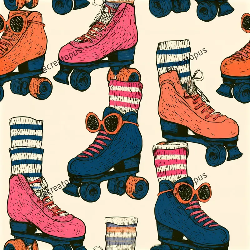 Retro Cartoon Seamless Patterns