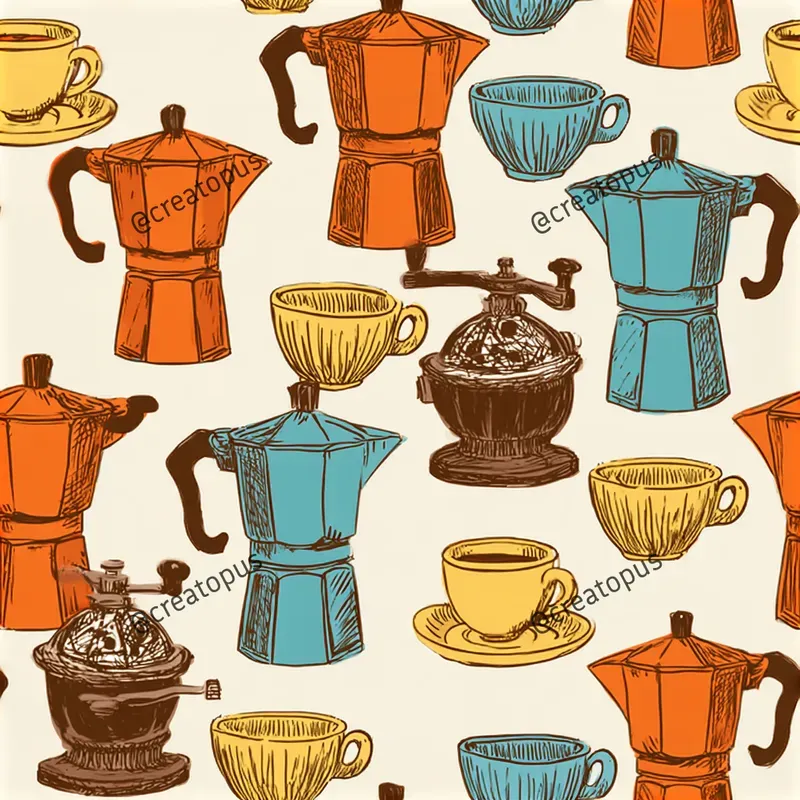 Retro Cartoon Seamless Patterns
