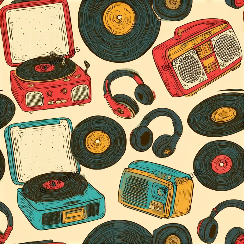 Retro Cartoon Seamless Patterns