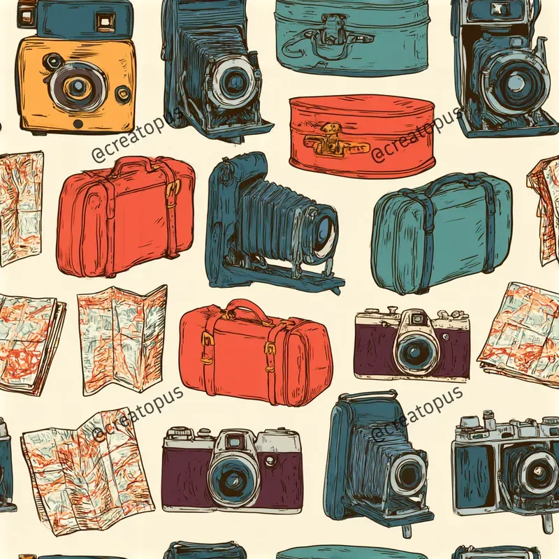 Retro Cartoon Seamless Patterns