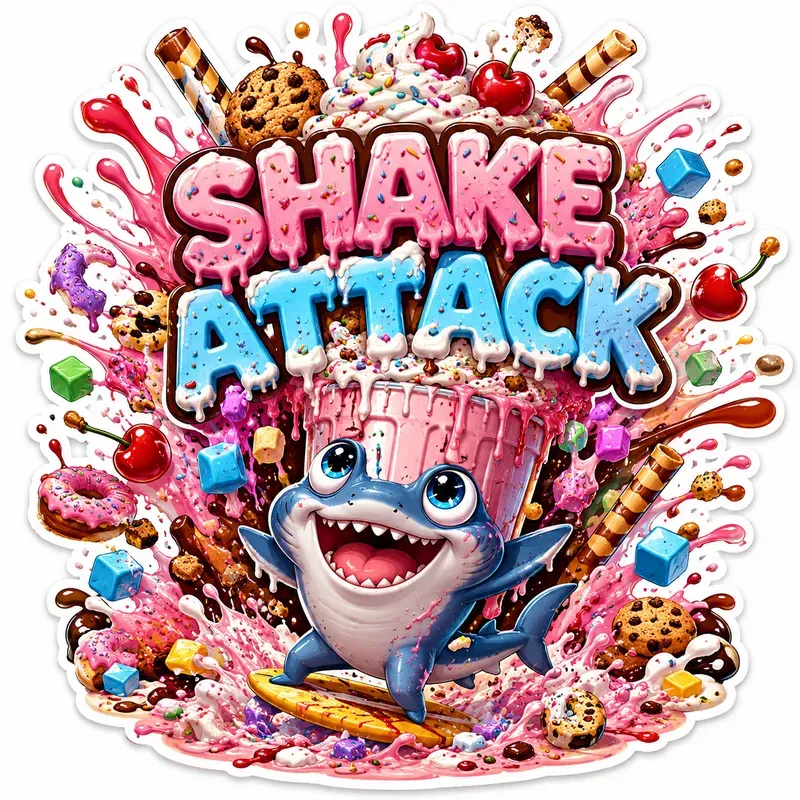 Explosive Dessert Monster Sticker Packs