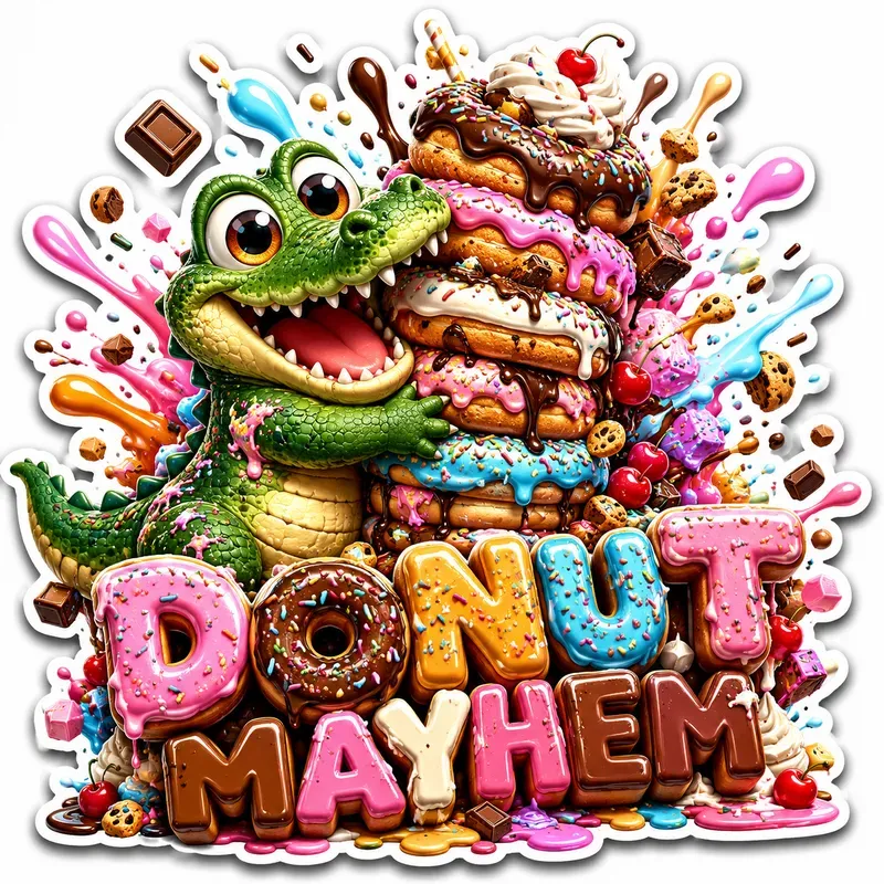Explosive Dessert Monster Sticker Packs