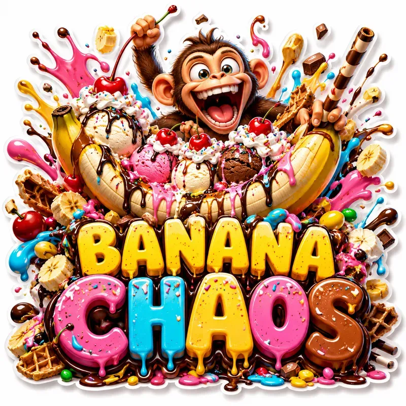 Explosive Dessert Monster Sticker Packs