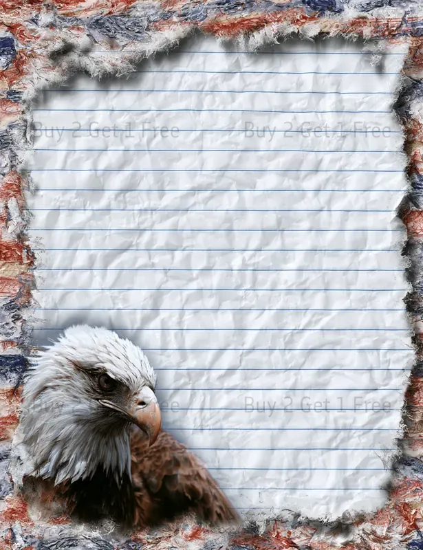 Patriotic Girl Plain Papers