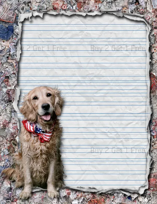 Patriotic Girl Plain Papers