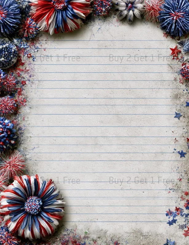 Patriotic Girl Plain Papers