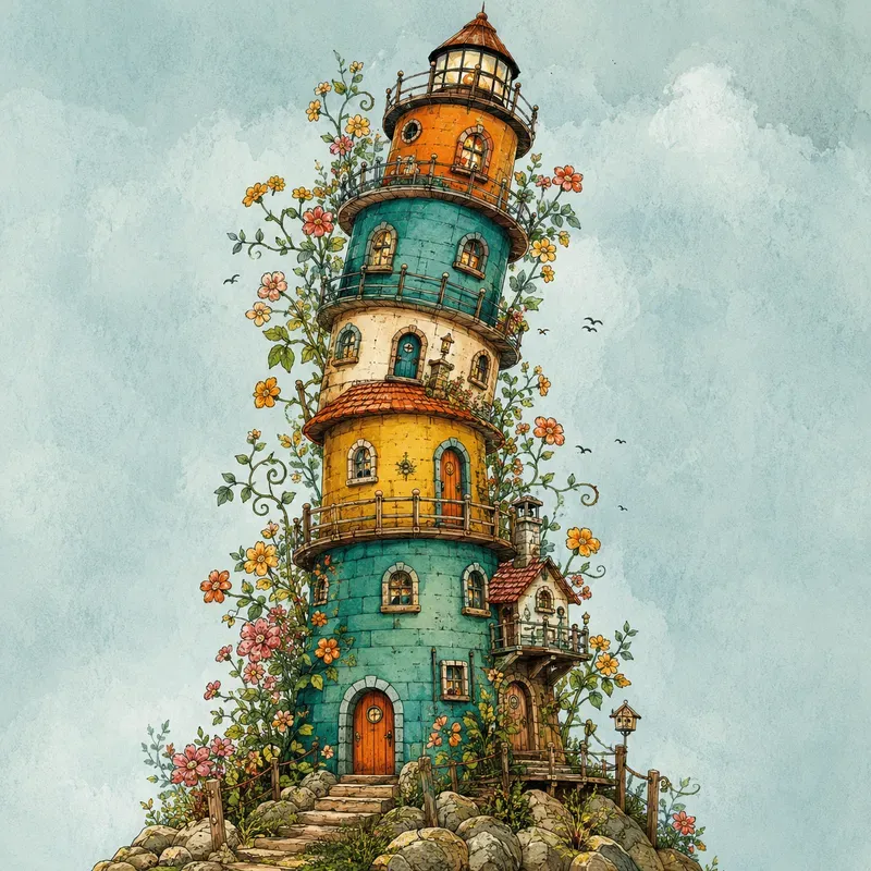 Wonky Wall Fairytale Houses